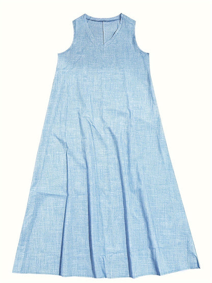 Marie – Elegant Women's Linen Maxi Dress for Women - Image 8