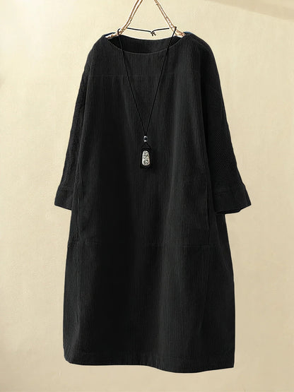 Kirsten – Women Casual Corduroy Dress - Image 6