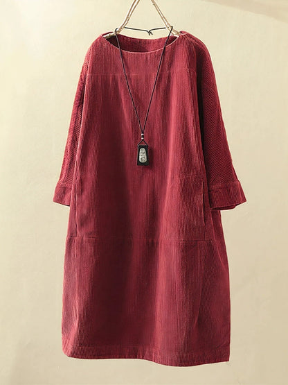 Kirsten – Women Casual Corduroy Dress - Image 11