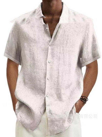 Walter – Men’s Short Sleeve Linen Shirt - Image 4
