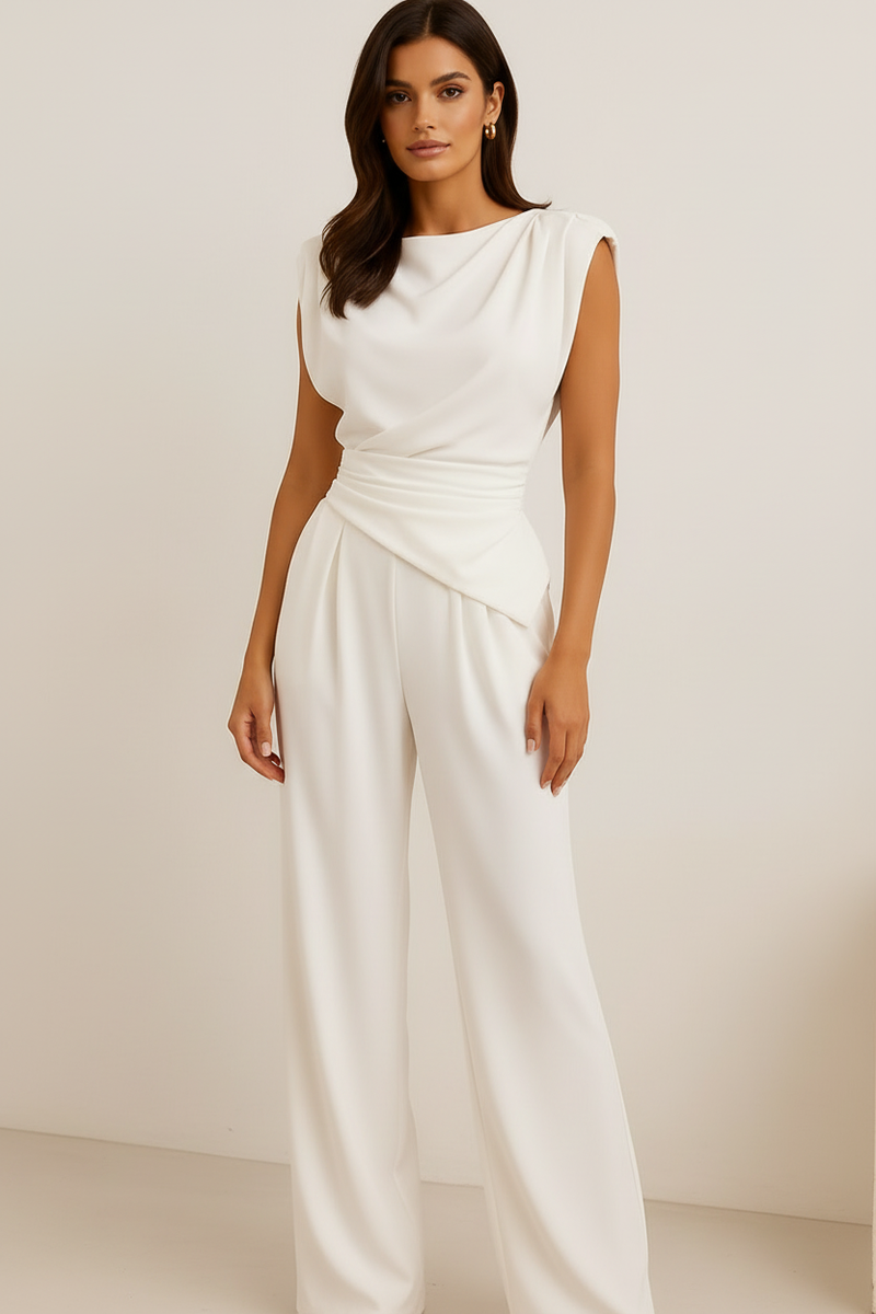 Irina – Women Elegant Wide Trousers Jumpsuit - Image 2