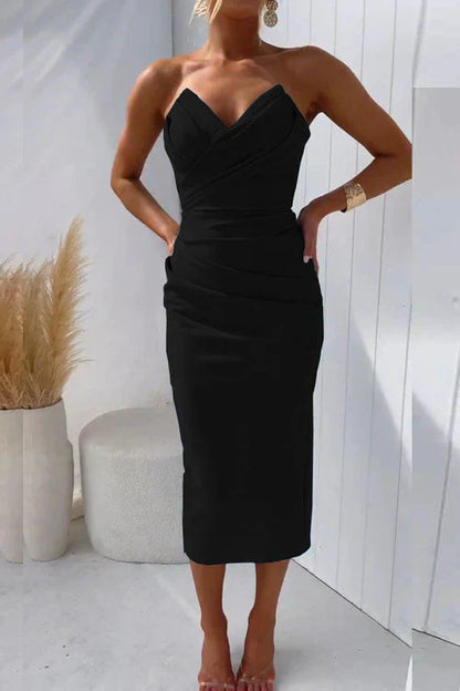 Luisa – Women Strapless Midi Dress - Image 10