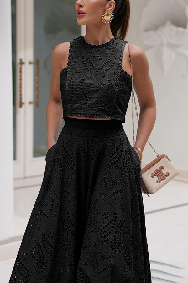 Claudia – Embroidered Lace Two-Piece Set for Women - Image 22