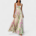 Karin – Women Floral Print Pleated  Dress - Image 1
