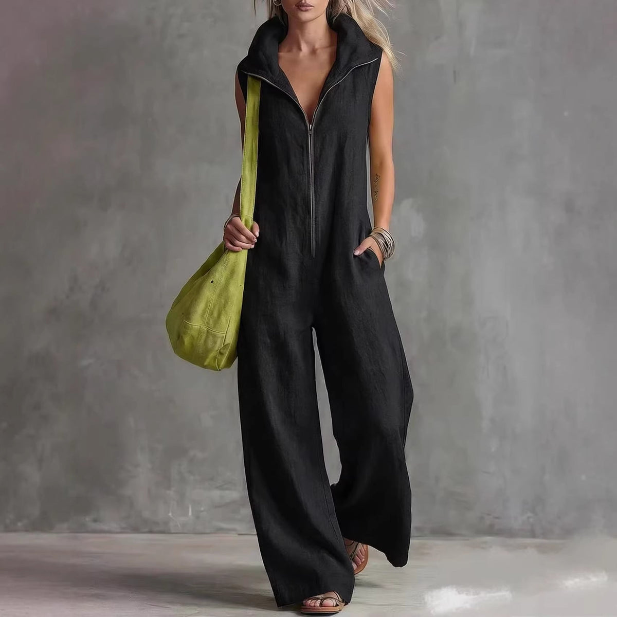 Daniela – Chic Loose Sleeveless Jumpsuit - Image 4