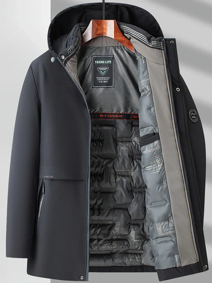 Daniel – Techniczna zimowa parka męska z kapturem o nowoczesnym kroju