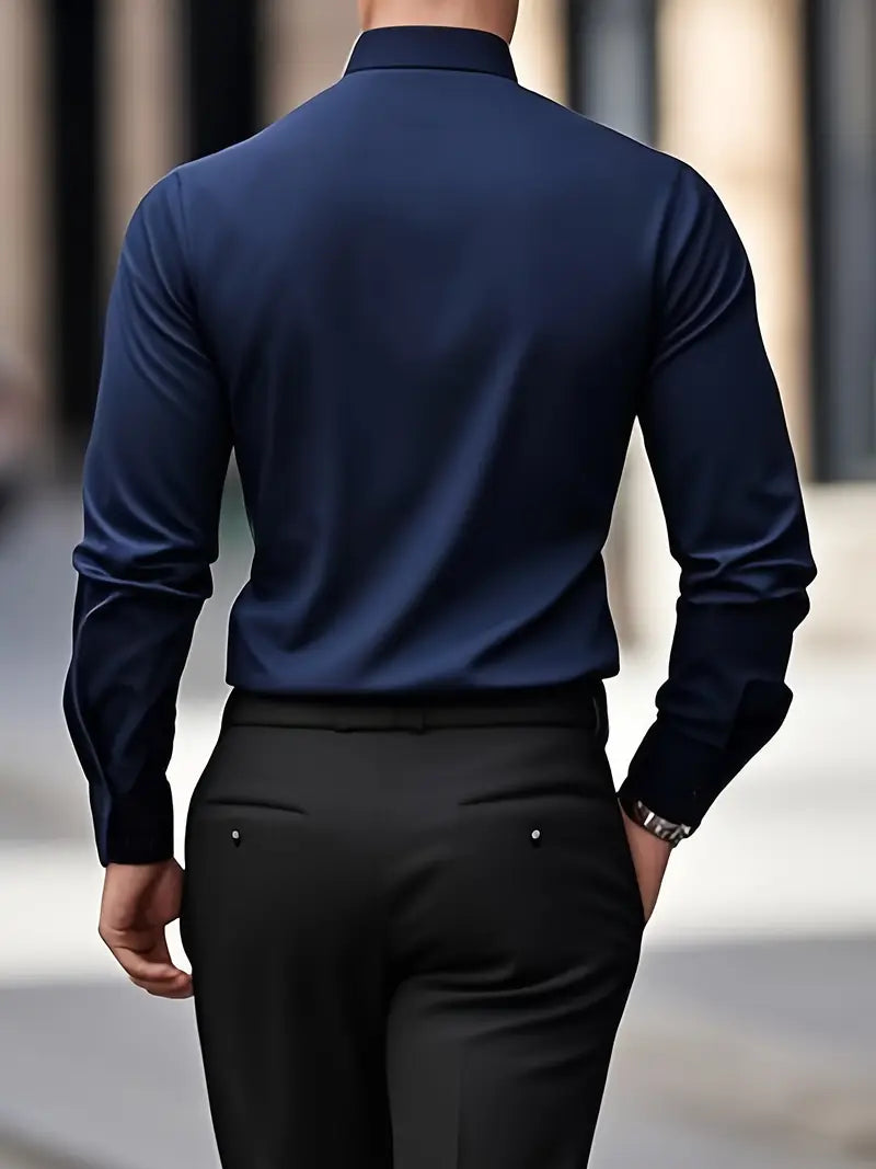 Adrian - Klasyczna męska koszula slim fit z długim rękawem