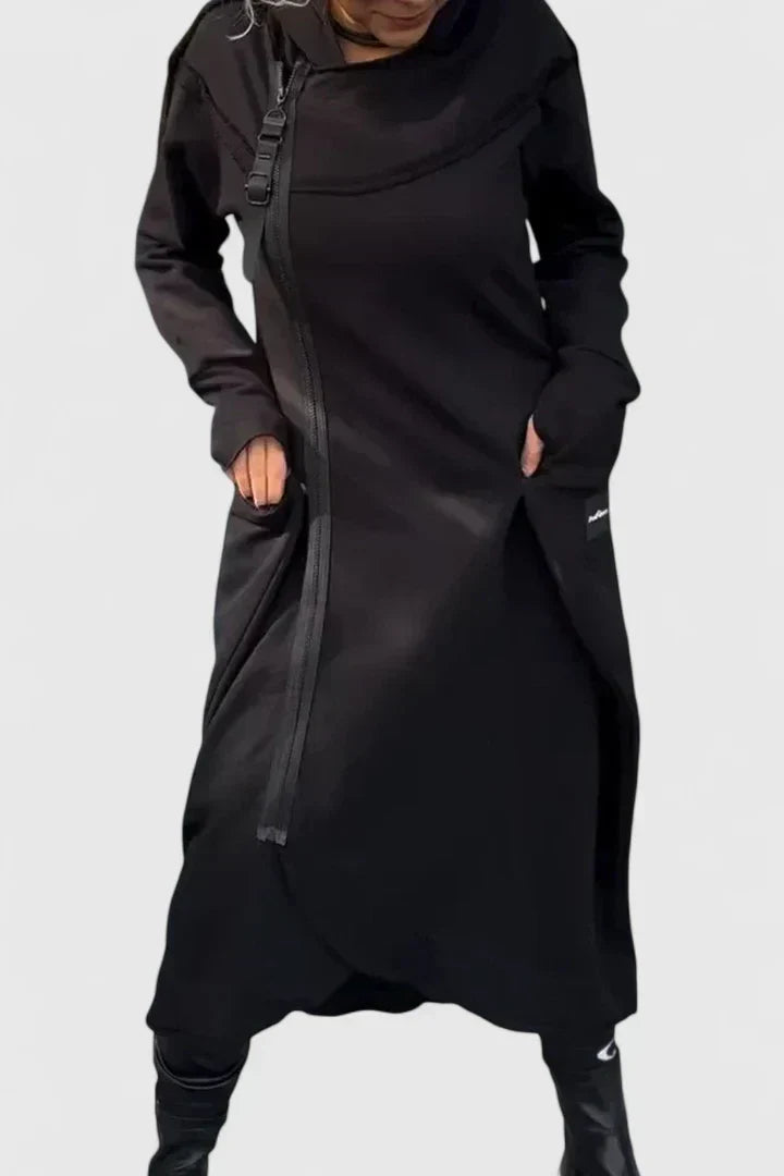 Zara – Asymetryczna długa bluza z kapturem dla kobiet