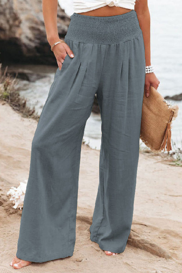 Daniela – Women Pocketed Smocked Pants - Image 32