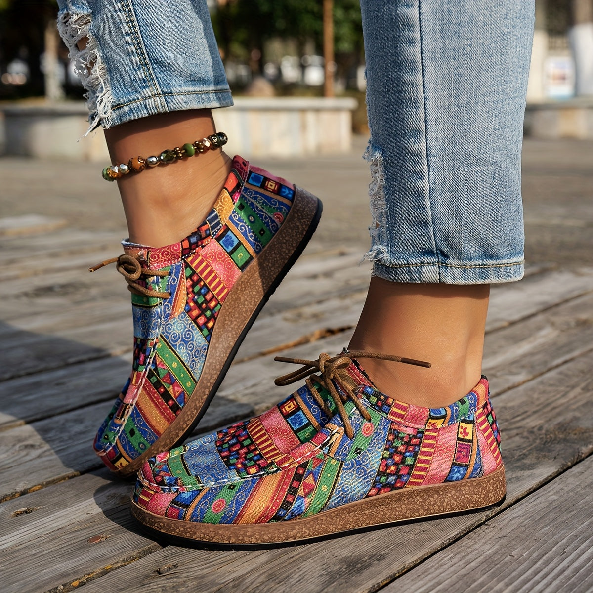 Ava – Women Vibrant Patchwork Sneaker - Image 4