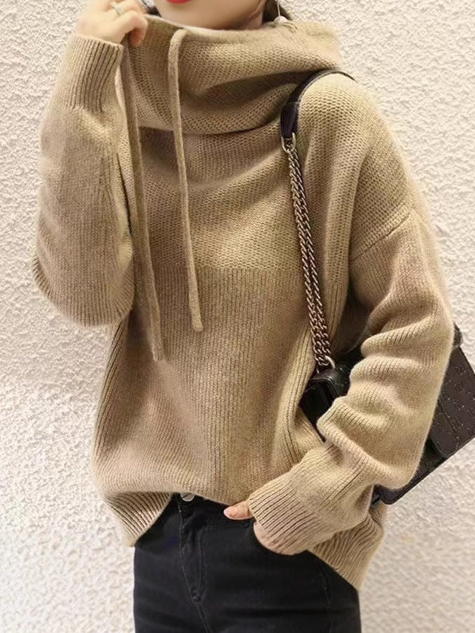 Noelia – Sweter z kapturem i luźnym krojem
