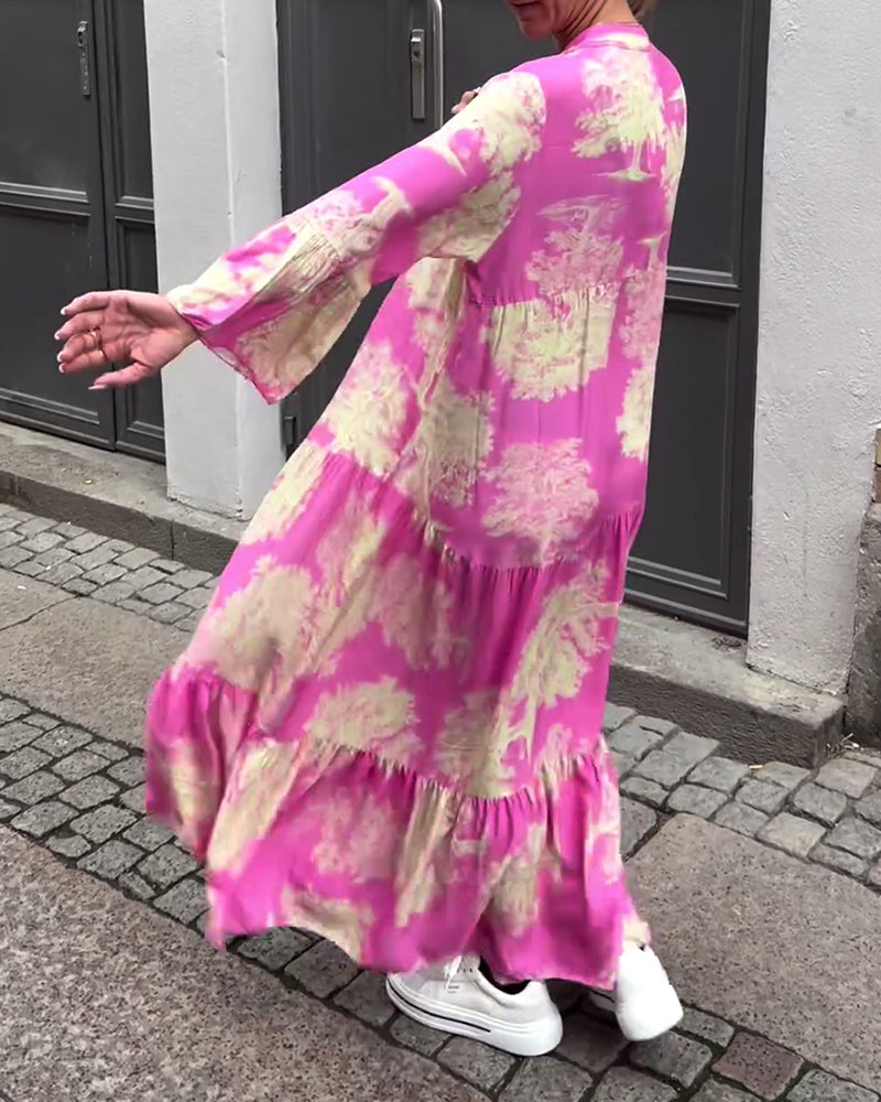 Luisa – Floral Loose-Fitting Patchwork Dress - Image 4