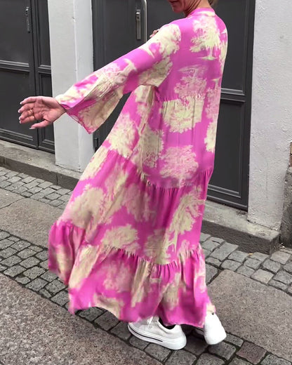 Luisa – Floral Loose-Fitting Patchwork Dress - Image 4