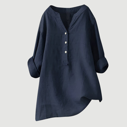 Ingrid – Women Button Tunic Blouse - Image 2