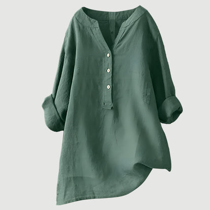 Ingrid – Women Button Tunic Blouse - Image 4