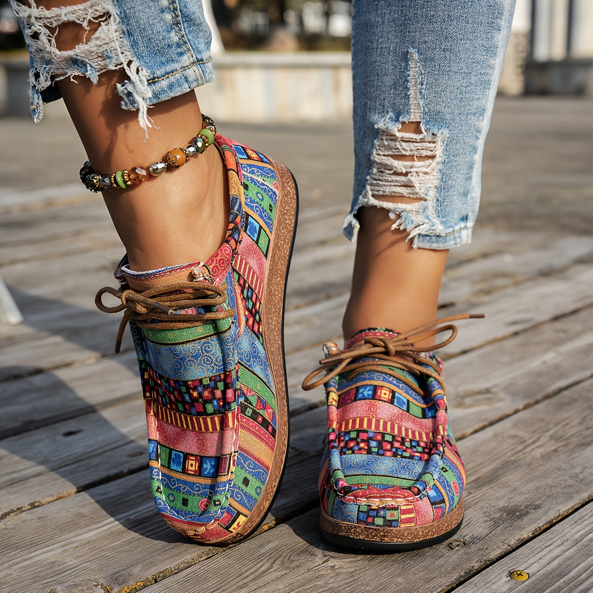 Ava – Women Vibrant Patchwork Sneaker - Image 3