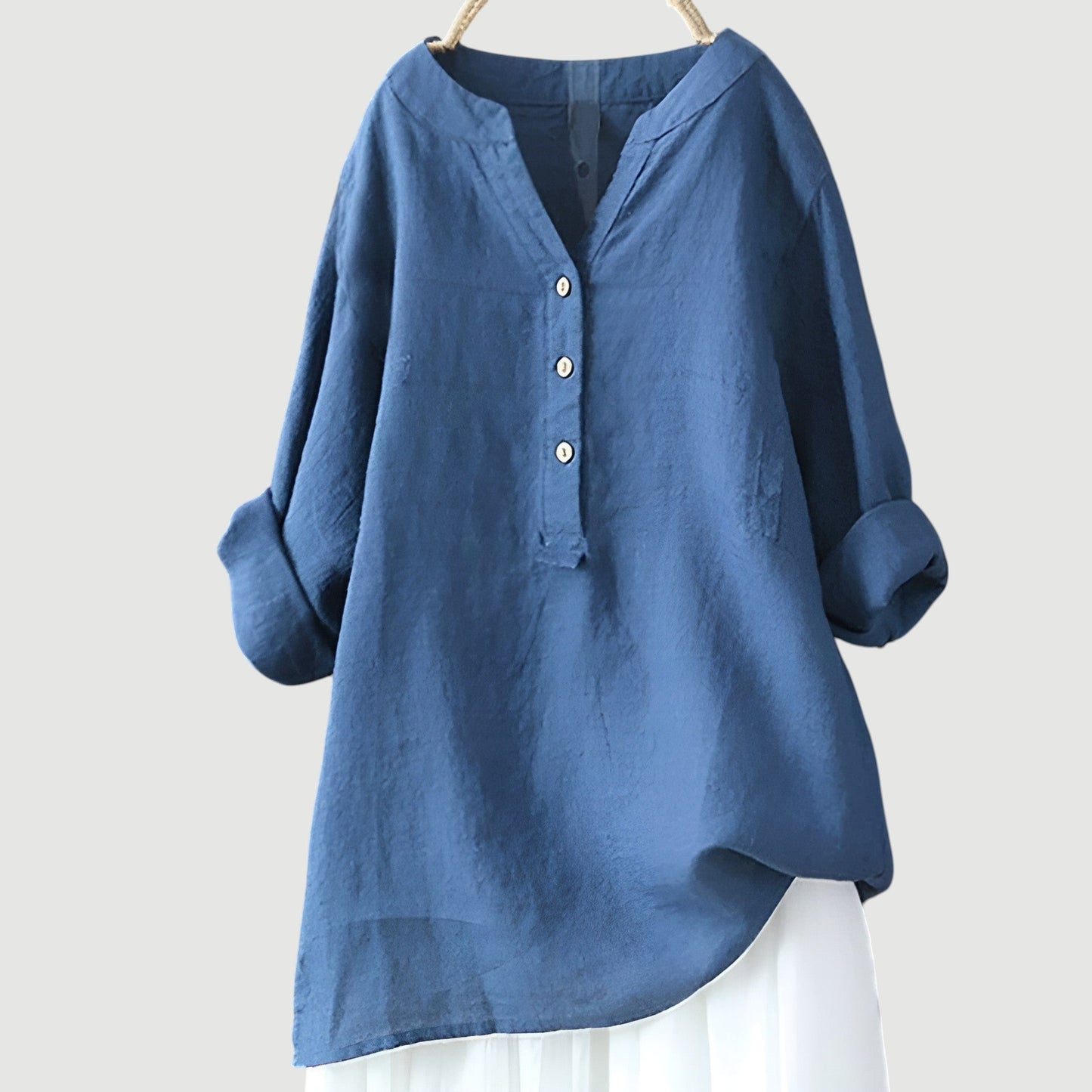 Ingrid – Women Button Tunic Blouse - Image 5