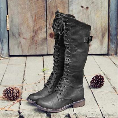Damen stylische Vintage-Stiefel im klassischen Design
