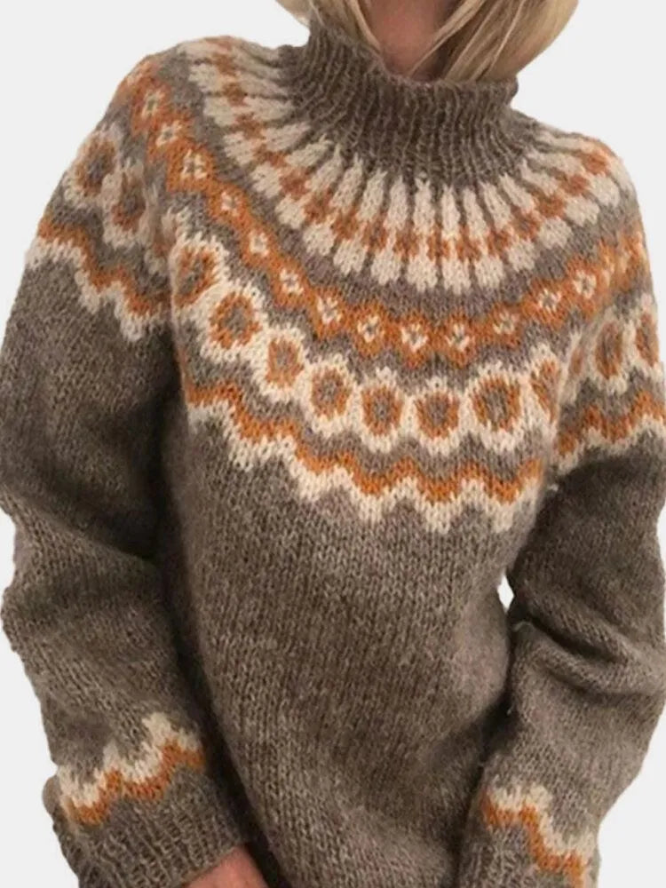 Helena – Sweter damski z wzorem skandynawskim