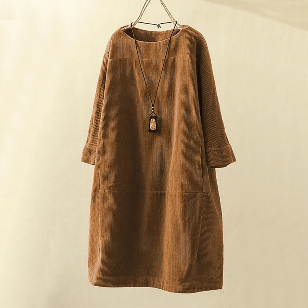 Ingrid – Effortless corduroy Dress for Women - Image 2