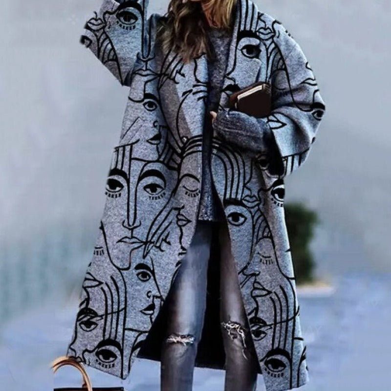Lena – Oversize Płaszcz Damski w Modną Kratę