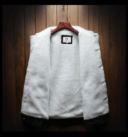 Jake – Męska ocieplana kurtka jeansowa z kożuchem