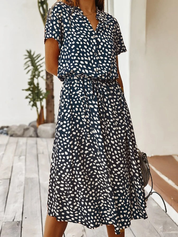 Gerda – Women Printed Midi Dress - Image 3