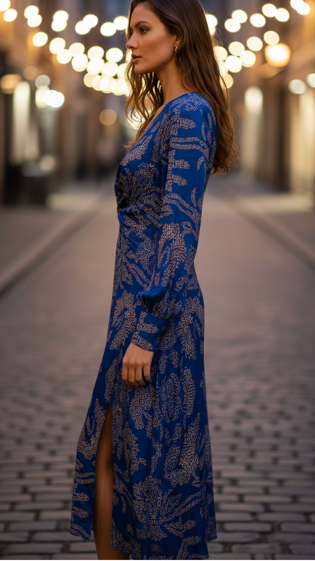 Charlotte – Elegant Floral Twist Dress for Women - Image 5