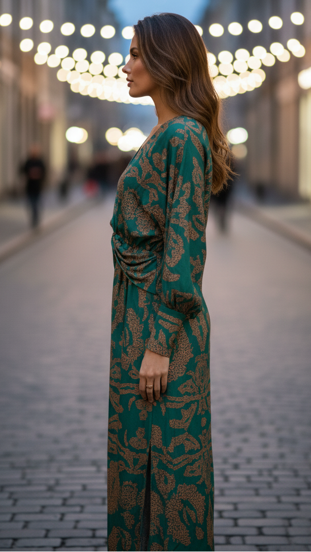 Charlotte – Elegant Floral Twist Dress for Women - Image 6