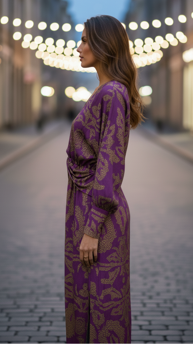 Charlotte – Elegant Floral Twist Dress for Women - Image 8