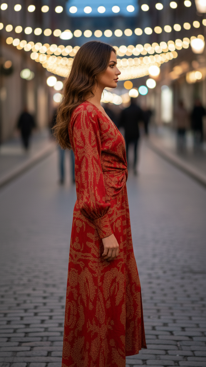 Charlotte – Elegant Floral Twist Dress for Women - Image 10