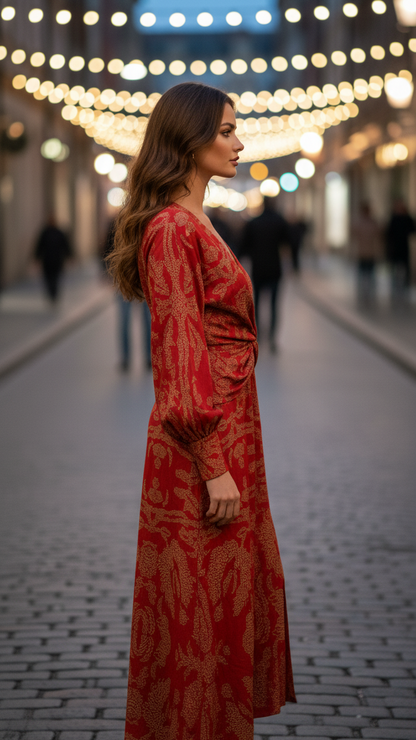 Charlotte – Elegant Floral Twist Dress for Women - Image 10