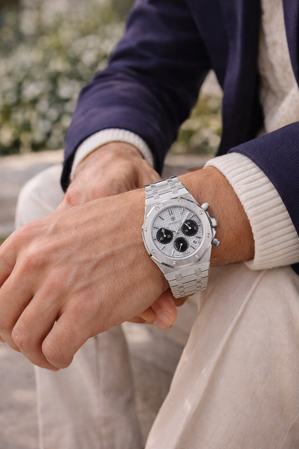 Oliver – Stainless Steel Chronograph Watch for Men - Image 2