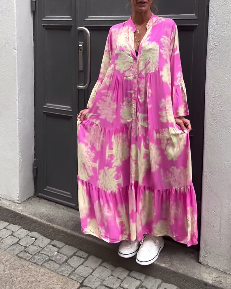 Luisa – Floral Loose-Fitting Patchwork Dress - Image 2