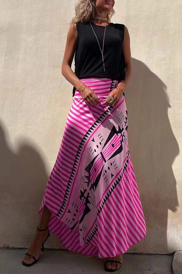 Stefanie – Women’s Elastic Waist Maxi Skirt - Image 16