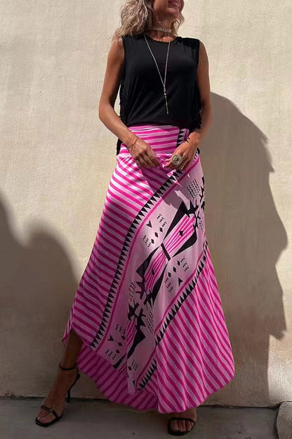 Stefanie – Women’s Elastic Waist Maxi Skirt - Image 16