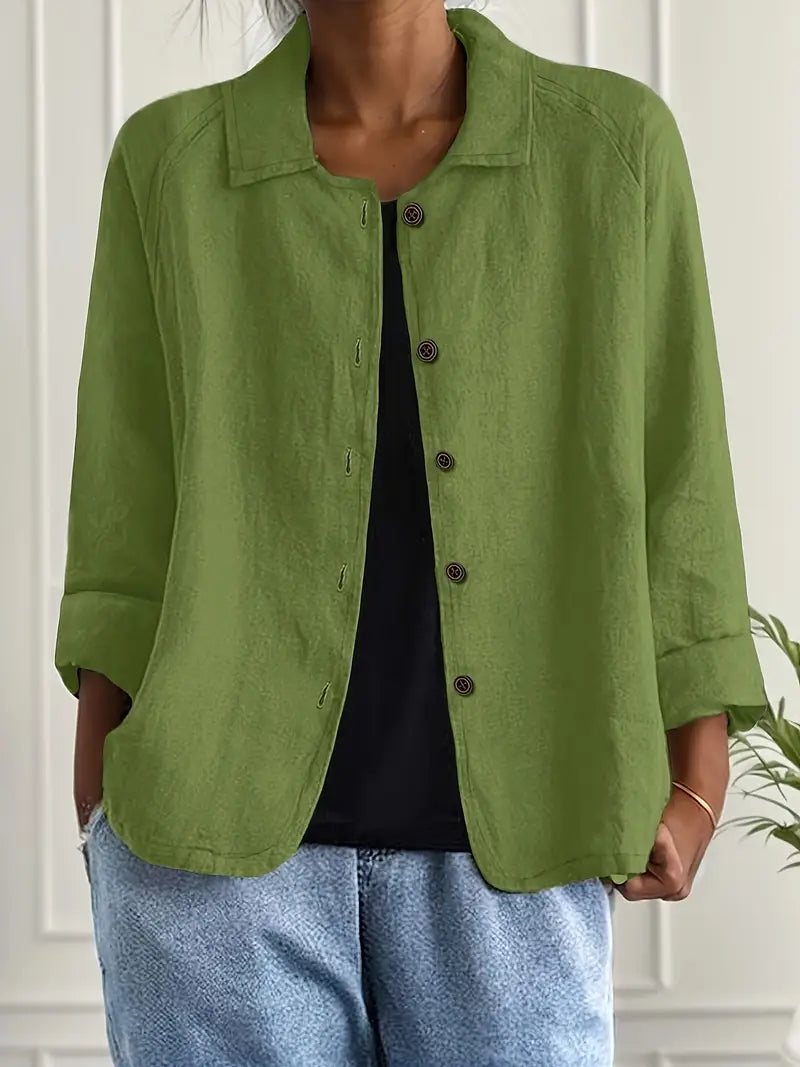 Clara – Women Jacket with Button Closure Jacket - Image 11