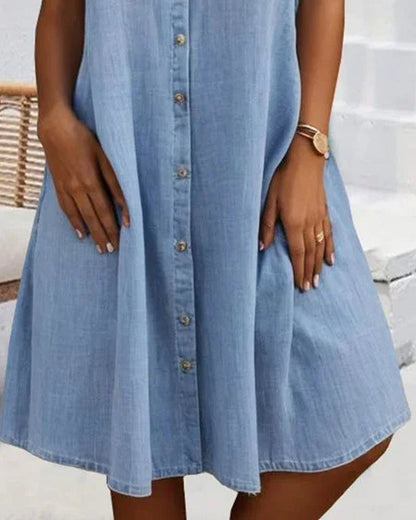 Nicole – Women Denim Button-Up Dress - Image 5