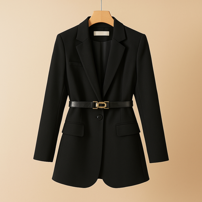 Alina – Women Elegant Jacket with a Waist Belt - Image 4