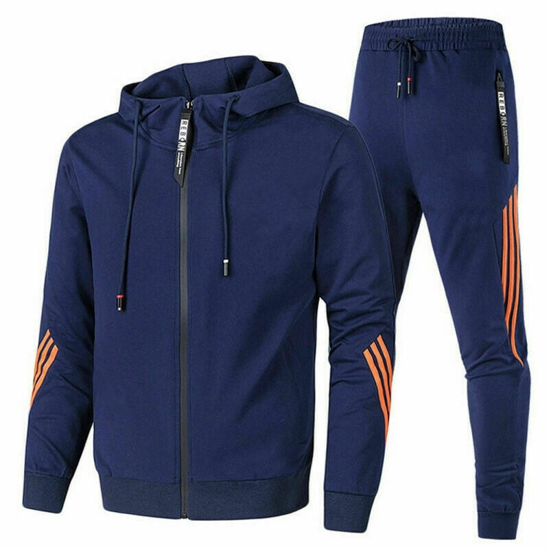 "Ensemble de survêtement homme gris, coupe ergonomique, matériau respirant idéal sport et loisirs, confort et style modernes.