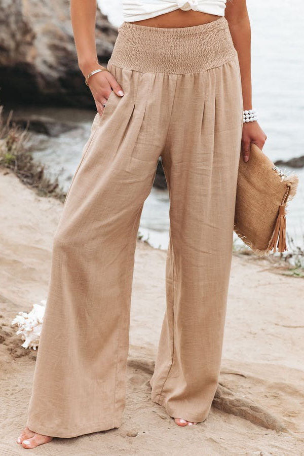 Daniela – Women Pocketed Smocked Pants - Image 25