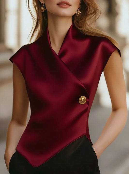 Vanessa – Elegant Satin Blouse for Women - Image 1
