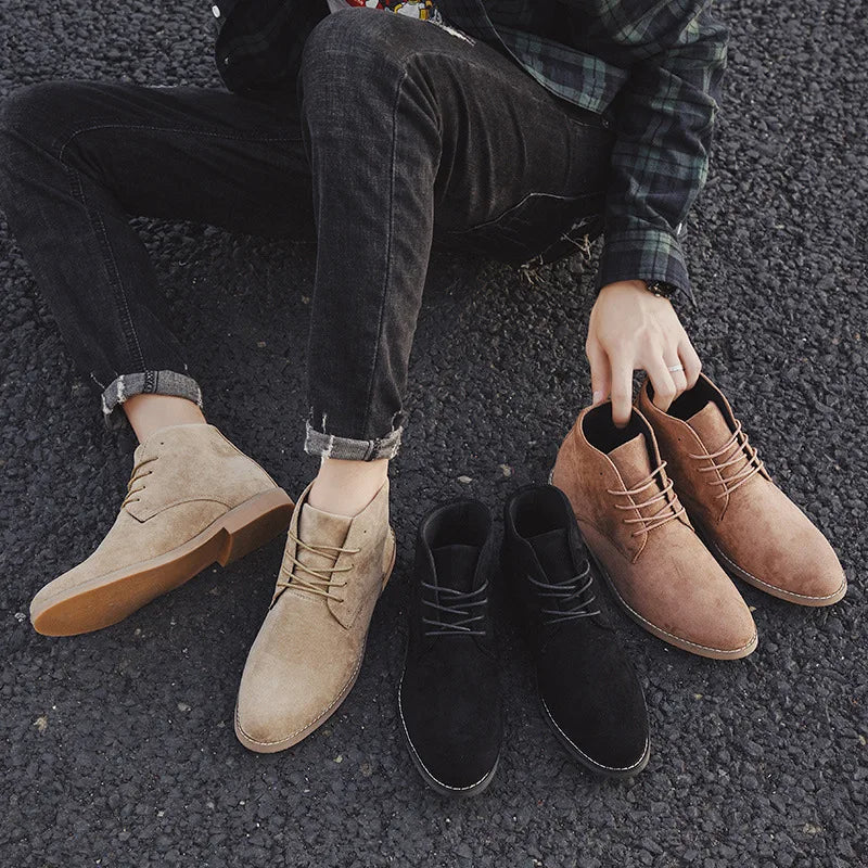 Paweł – Stylowe buty męskie z zamszu o klasycznym kroju