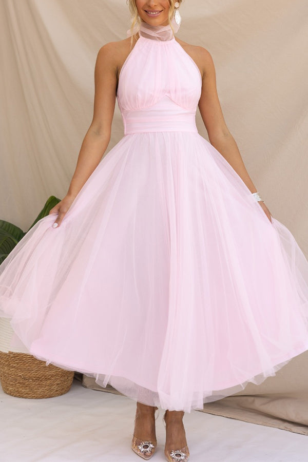 Theresa – Women Elegant Halter Neck Dress - Image 28
