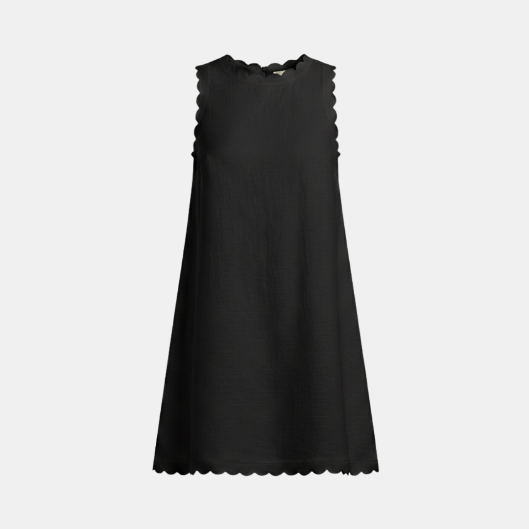 Ella - Women's Mini Dress White Linen - Image 13