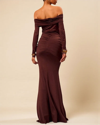Melanie – Elegant Off-Shoulder Dress for Women - Image 3