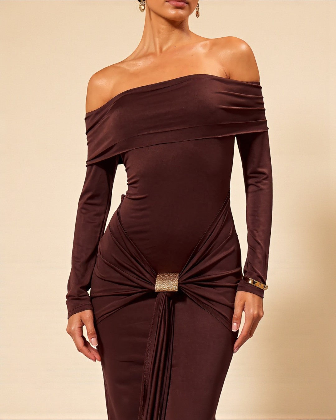 Melanie – Elegant Off-Shoulder Dress for Women - Image 4