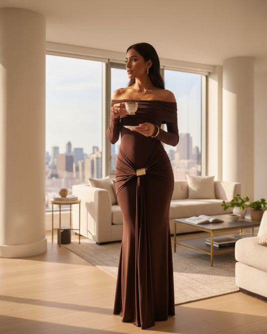 Melanie – Elegant Off-Shoulder Dress for Women - Image 1