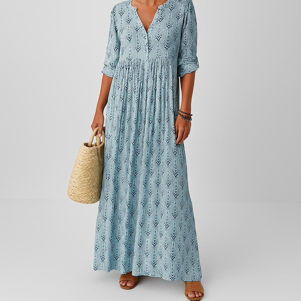 Vanessa – Floral Boho Maxi Dress - Image 1