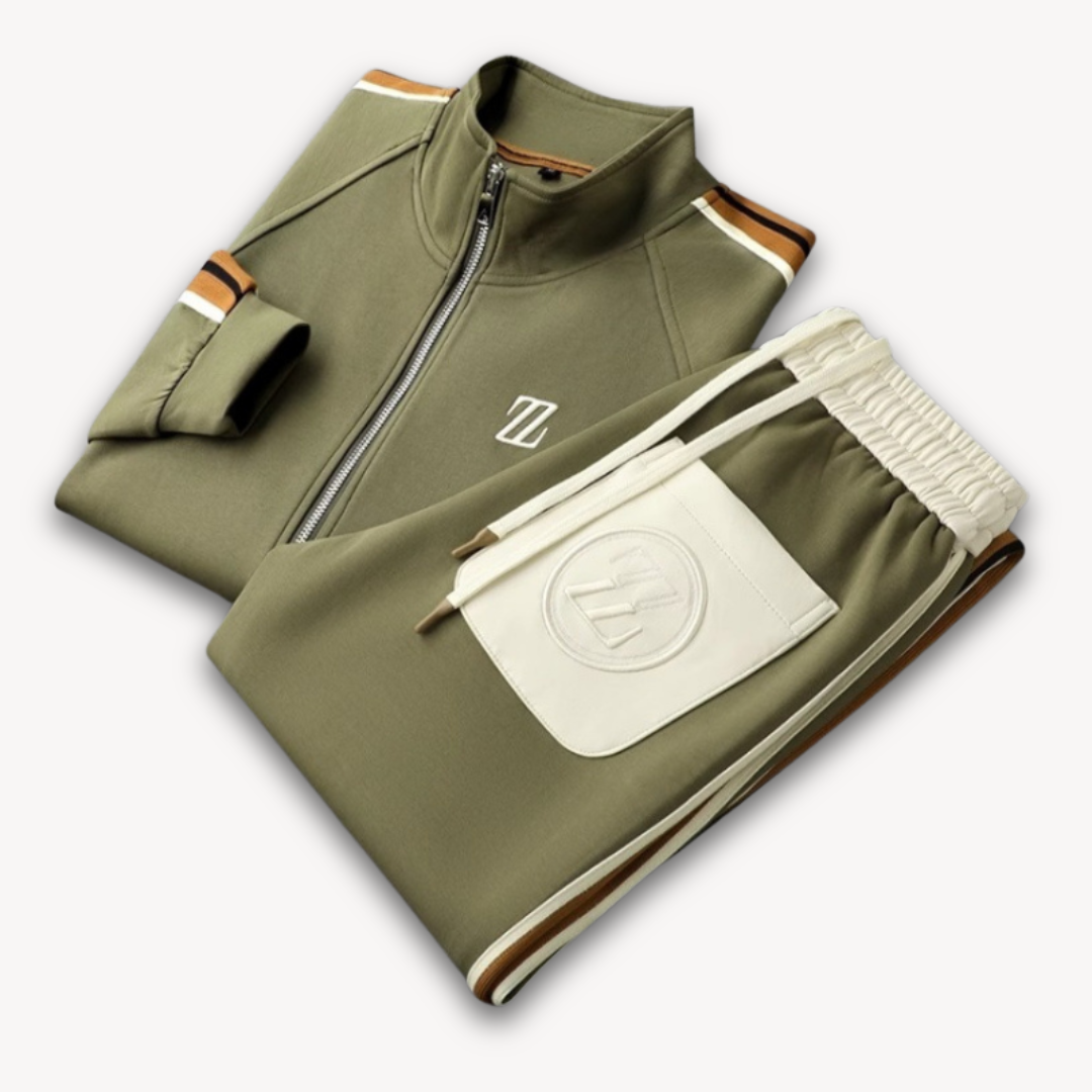 Adam – Sportowy Dres Męski z Lampasami